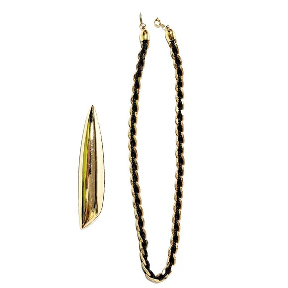 TRIFARI LOT Brooch & Chain Rope Necklace Seed Bead Statement VTG EUC Valentine! - Picture 5 of 12